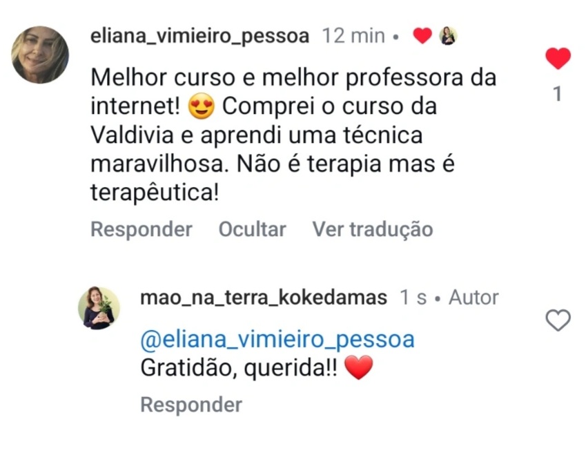 Depoimento aluna